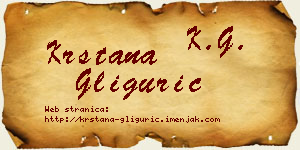 Krstana Gligurić vizit kartica